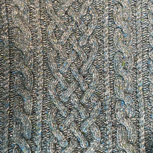 Milly oversized fisherman sweater in lagoon - Picture 3 of 6